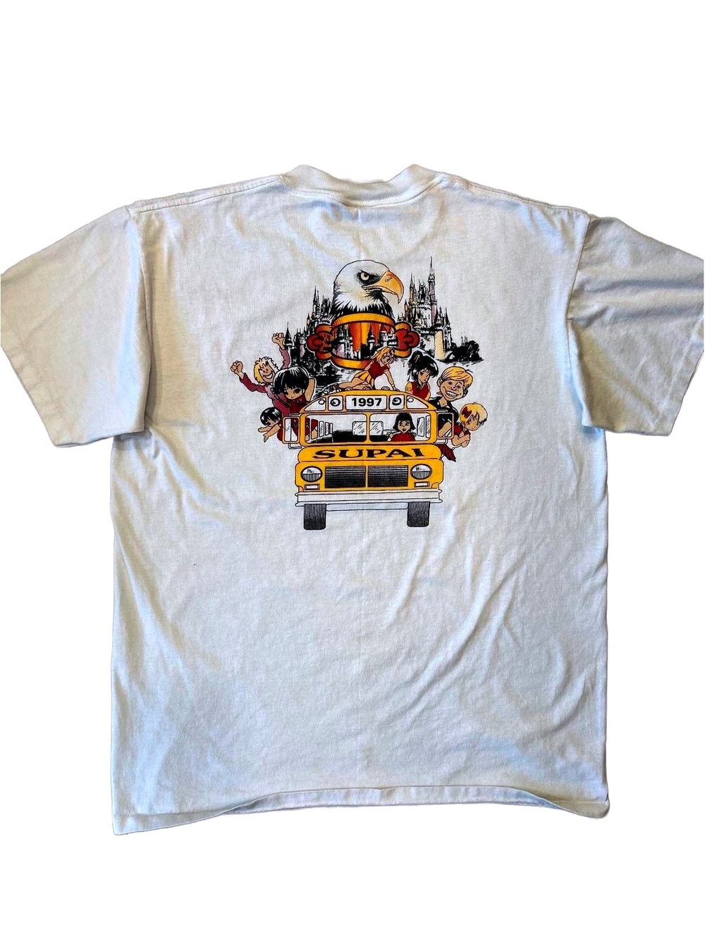 Vintage 1997 Supai School Disneyland Trip T-Shirt Eagle Mascot 90s Single Stitch